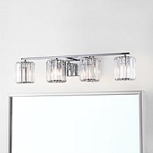 Jonathan Y Chrome Coco Prism Vintage Glam Vanity Light 6.25x29.75x6.75