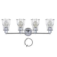 JONATHAN Y Chrome Evelyn 29.5" 4-light Metal Vanity Light