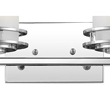 Jonathan Y Chrome Fairfax Metal/Glass Glam Vanity Light 8.5x23x7