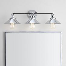 JONATHAN Y Chrome June 26.5" 3-light Metal Vanity Light