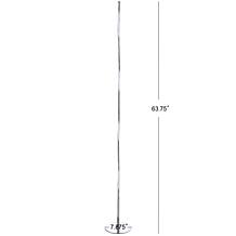 JONATHAN Y Chrome Pilar 63.75" LED Integrated Floor Lamp