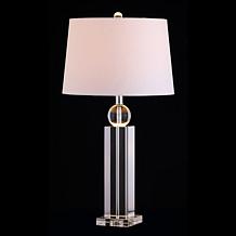 JONATHAN Y Clear Charlotte 28.5" Crystal LED Table Lamp