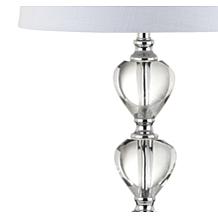 JONATHAN Y Clear Chrome Cole 27" Crystal LED Table Lamp