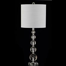 JONATHAN Y Clear Chrome Nala 28.5" Crystal LED Set of 2 Table Lamps
