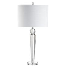 JONATHAN Y Clear Elizabeth 28.5" Crystal LED Table Lamp
