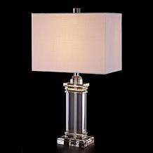 JONATHAN Y Clear Ophelia 26.5" Crystal LED Table Lamp