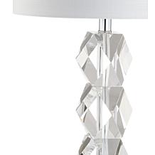 JONATHAN Y Clear Sofia 26" Crystal LED Table Lamp