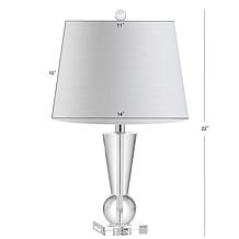 JONATHAN Y Clear Wynne 22" Crystal LED Table Lamp