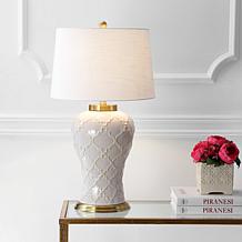 JONATHAN Y Cream Arthur 29" Ceramic LED Table Lamp