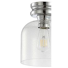 Jonathan Y Domenic 7.75" Metal and Bubbled Glass LED Flush Mount Light