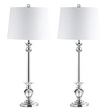Jonathan Y Elizabeth 33"   Crystal and Chrome LED Table Lamp 2-pack
