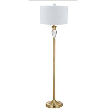 Jonathan Y Evelyn 60"   Crystal and Brass LED Floor Lamp