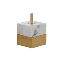 JONATHAN Y Gold Carrara Marble Iva 56.5" Adjustable Brass Floor Lamp