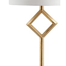 JONATHAN Y Gold Leaf Juno 62.5" Metal LED Floor Lamp