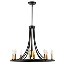 Jonathan Y Gold Urbanna 26.75" 9-Light Adjustable Iron LED Chandelier