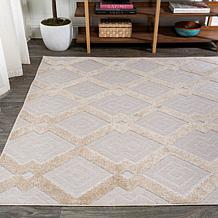 JONATHAN  Y High-Low Pile Ogee Trellis Indoor/Outdoor 5' x 8' Rug