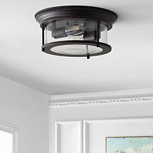 Jonathan Y Lauren 13.25" Metal & Glass LED Flush Mount Light Fixture