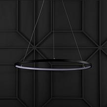 JONATHAN Y Matte Black Brice 23.7" Integrated LED Metal Chandelier