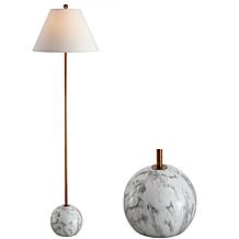 Jonathan Y Miami 63.5"Resin/Metal LED Floor Lamp, Gold/Black