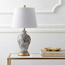 JONATHAN Y Multi and Brass Grace 24" Floral LED Table Lamp