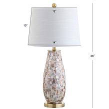 JONATHAN Y Natural Jocelyn 28" Seashell LED Table Lamp