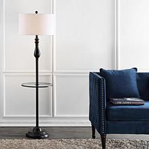 JONATHAN Y Oil Rubbed Bronze Laine 60" Metal Side Table and Floor Lamp