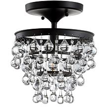 JONATHAN Y Oil Rubbed Bronze Toronto 10" Metal Crystal Chandelier