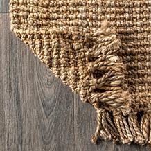 Jonathan Y Pata Hand Woven Chunky Jute 8' x 10' Area Rug with Fringe