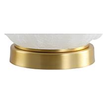 JONATHAN Y White Brass Gold Ilsa 22" Dotted Glass Metal LED Table Lamp