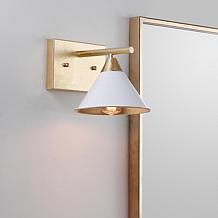 JONATHAN Y White Gold Yvette 9.25" 1-light Metal Wall Sconce