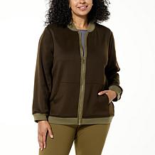 Joy CleanBoss Luxurious Faux Suede Reversible Bomber Jacket
