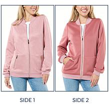 Joy CleanBoss Luxurious Faux Suede Reversible Bomber Jacket