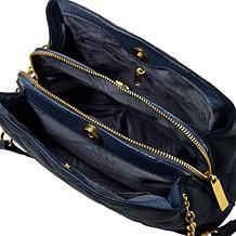 Joy First Class Luxury Leather Quilted Chic Crossbody Bag