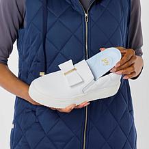 Joy Luxe Slip-On Genuine Leather Bow Sneaker with Orthotic Insole