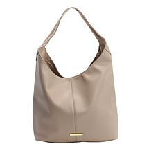 Joy Metallic Leather Hobo Slouch Bag with Wristlet