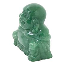 KALIFANO 2.5" Carved Gemstone Laughing Buddha
