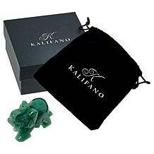 KALIFANO Carved Gemstone Elephant with Gift Box