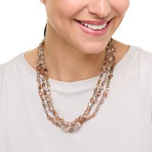 KALIFANO Gemstone Nugget Convertible Multi-Strand Necklace