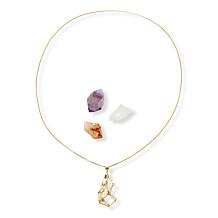 KALIFANO Interchangeable Gemstone Nugget Necklace Set