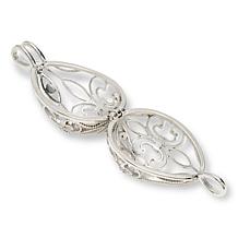 KALIFANO Interchangeable Pear Gem Pendant with Adjustable Bolo Chain