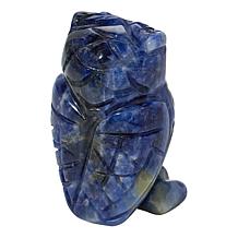KALIFANO Small Carved Gemstone Owl