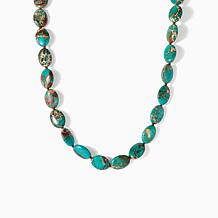 KALIFANO Turquoise-Color Howlite Bead 73" Necklace