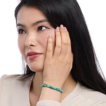 KALIFANO Turquoise-Color Howlite Bead Bracelet 