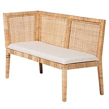 Kalimantan Bohemian Rattan Banquette Set with Cushions