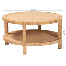Kalimantan Coffee Table 35.4" W x 35.4" D x 18.5" H