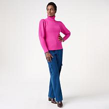 KAP by Kaphill Exaggerated Blouson Sleeve Sweater
