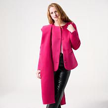 KAP by Kaphill Melton Coat with Wrap Scarf