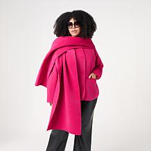 KAP by Kaphill Melton Coat with Wrap Scarf