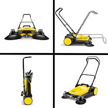 Karcher S 4 Twin Walk-Behind Hand Push Sweeper - 5.25 Gal. Capacity