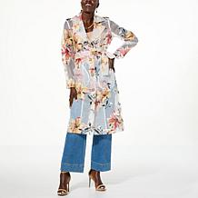 kathy ireland® Fashion 360 Jardin De Fleur Organza Trench Coat